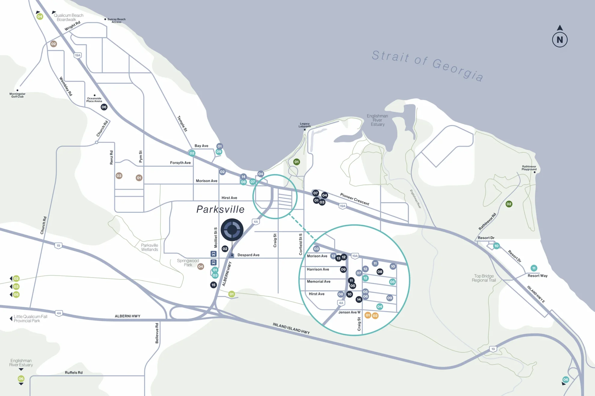 Prksville locations map